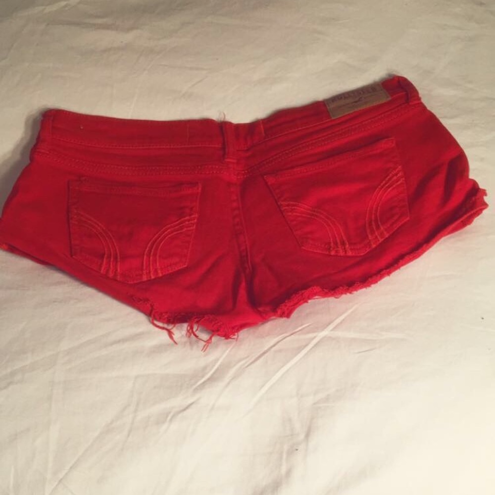 Red Shortie Shorts - Picture 2 of 3